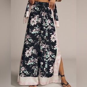 Hope For Flowers by Tracy Reese Pull-On Printed Wide-Leg Pants Small New